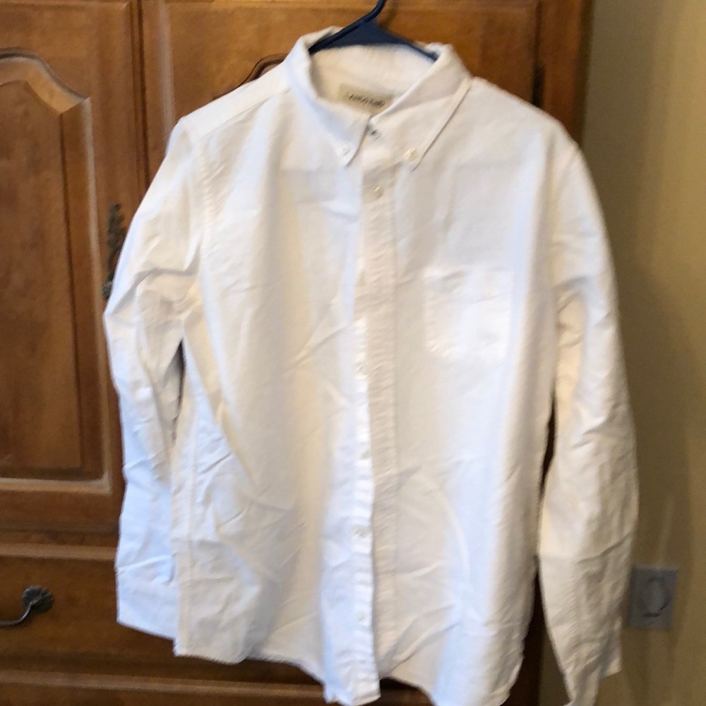 Lands’ End White Oxford